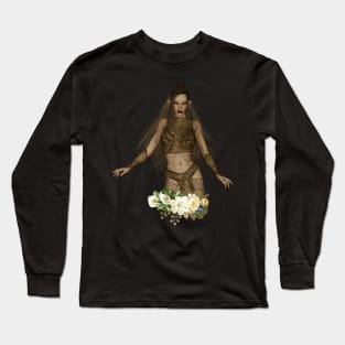 Beautiful dark fairy in the night Long Sleeve T-Shirt